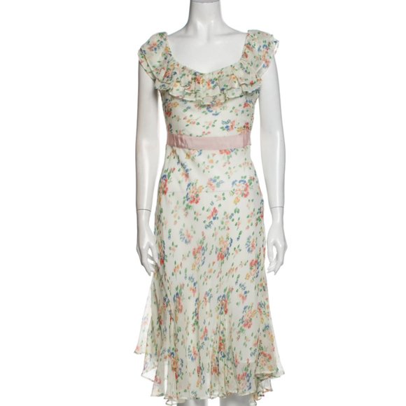 LoveShackFancy Faith Midi Dress in Floral Confetti - Picture 9 of 16